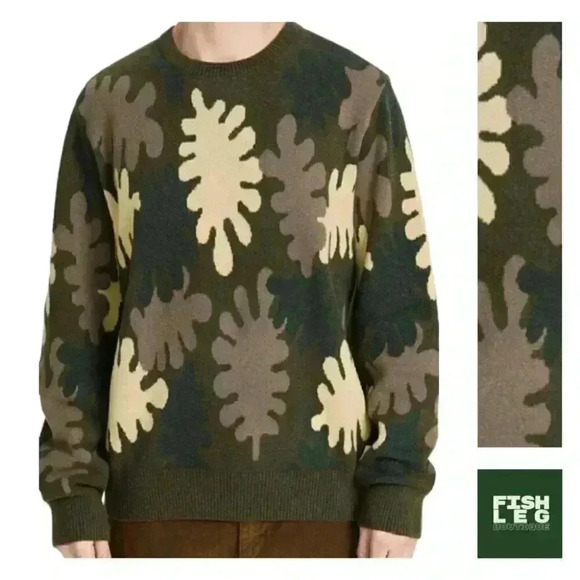 Banks Journal Other - Banks Journal | Modern Camo Oversize Sweater - Olive / Sz S